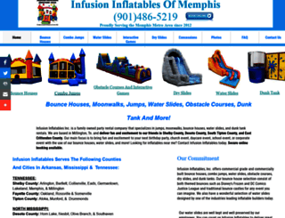 infusioninflatables.com screenshot