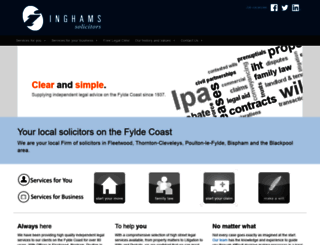 inghams-law.co.uk screenshot