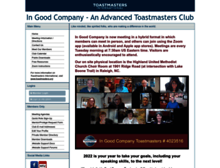 ingoodcompany.toastmastersclubs.org screenshot