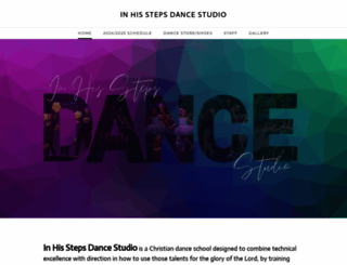 inhisstepsdancestudio.com screenshot