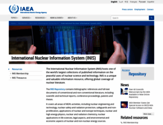 inis.iaea.org screenshot