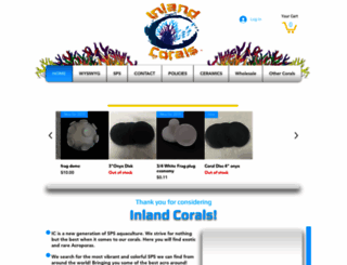 inlandcorals.com screenshot