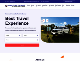 innovacrystacarrentalchennai.in screenshot