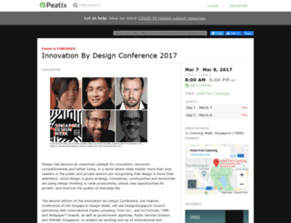 innovationbydesign2017.peatix.com screenshot