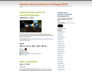 innovativeperformanceandpedagogy.wordpress.com screenshot