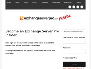 inside.exchangeserverpro.com screenshot
