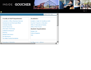 inside.goucher.edu screenshot