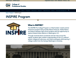 inspire.naplp.gwu.edu screenshot