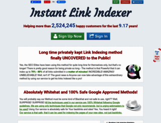 instantlinkindexer.com screenshot