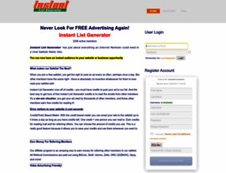 instantlistgenerator.com screenshot