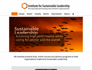instituteforsustainableleadership.com screenshot
