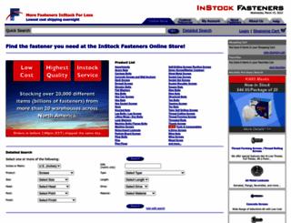 instockfasteners.com screenshot