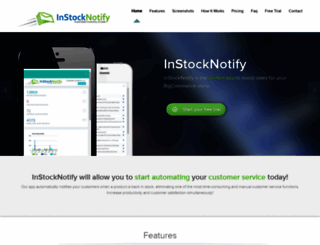 instocknotify.com screenshot