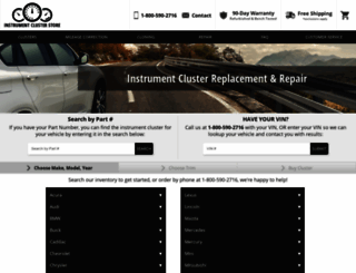 instrumentclusterstore.com screenshot