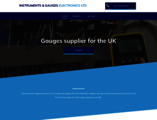 instrumentsandgauges.co.uk screenshot