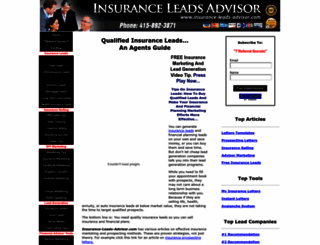 insurance-leads-advisor.com screenshot