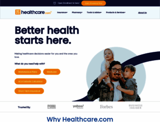 insurance.healthcare.com screenshot