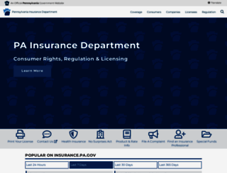 insurance.pa.gov screenshot
