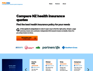 insurance.policywise.co.nz screenshot