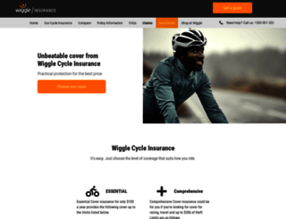 insurance.wiggle.com.au screenshot