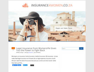 insurance4women.co.za screenshot