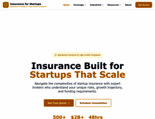 insuranceforstartups.com screenshot