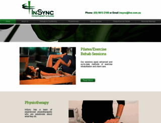 insyncphysiopilates.com.au screenshot