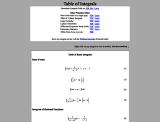 integral-table.com screenshot