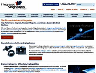 integratedmagnetics.info screenshot