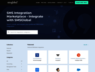 integrations.smsglobal.com screenshot