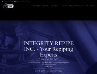 integrityrepiping.com screenshot