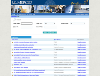 intelforms.ucmerced.edu screenshot