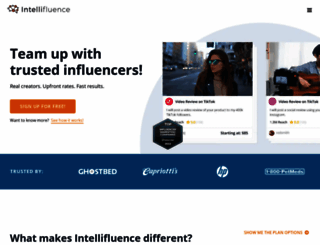 intellifluence.com screenshot