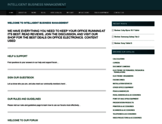 intelligentbusinessmanagement.com screenshot