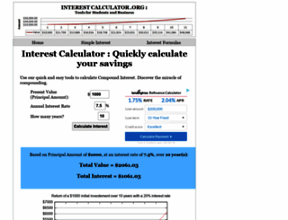 interestcalculator.org screenshot