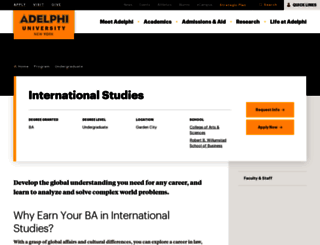 international-studies.adelphi.edu screenshot