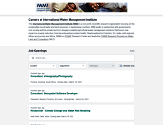 international-water-management-institute.workable.com screenshot