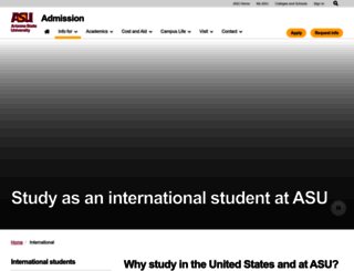 international.asu.edu screenshot