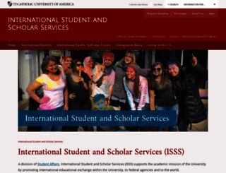 international.cua.edu screenshot