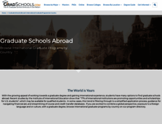 international.gradschools.com screenshot