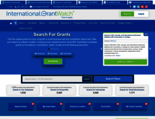 international.grantwatch.com screenshot