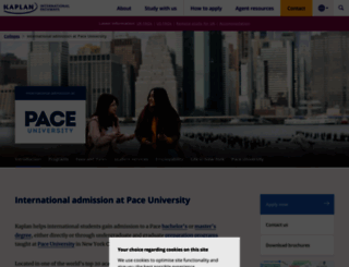 international.pace.edu screenshot