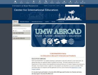 international.umw.edu screenshot
