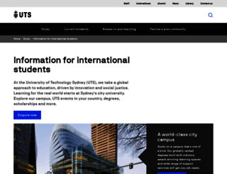 international.uts.edu.au screenshot