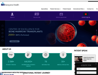 internationalpatientcare.narayanahealth.org screenshot