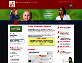 internationalpediatricclinics.com screenshot