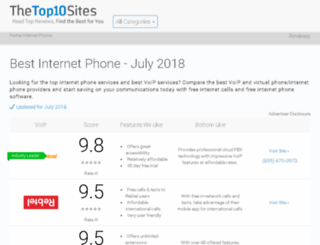 internet-phone.thetop10sites.com screenshot