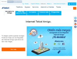internet.telcel.com screenshot