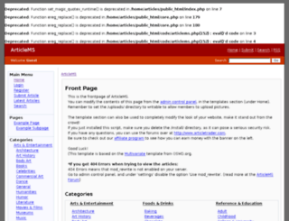internetarticlesdirectory.com screenshot