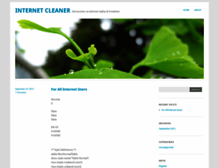 internetcleaning.wordpress.com screenshot